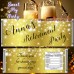 Gold Sparkle Retirement party candy bar wrappers,(01ar)